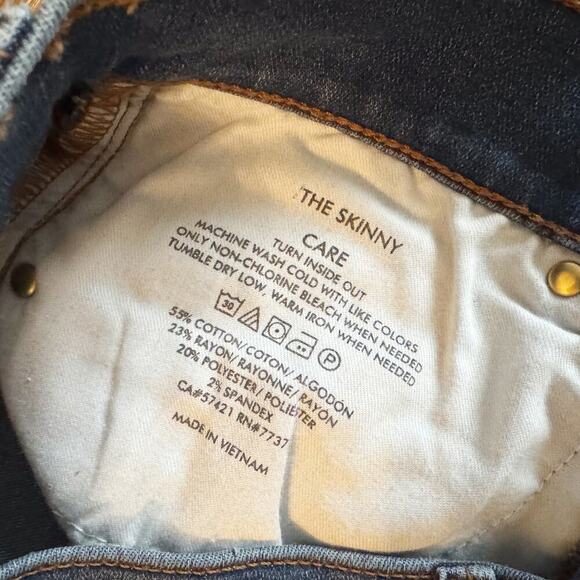 Ann Taylor Jeans Women's Size 4 Blue The Skinny Super High Rise Preppy 1143 - Picture 5 of 11